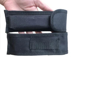 Black Nylon Pouch Sheath Bag For Folding Knife Tool Back Belt Clips Case - Picture 1 of 12