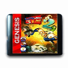 Cartridge Earthworm Jim 2 1995 16BIT Sega Genesis/Mega Drive Game Console