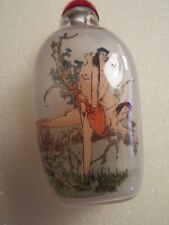 Nude Chinese Reverse Painted Glass snuff Bottle double side