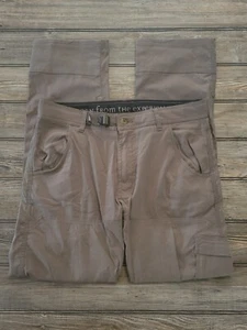 Prana Brown Vintage Womens Straight Cargo Roll-Up Pants Size Small SmlX32L ☆EUC☆ - Picture 1 of 9