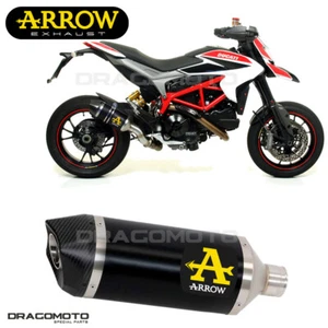 DUCATI HYPERMOTARD 821 2013-2015 Muffler ARROW RACE-TECH ALU Black CC - Picture 1 of 5