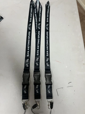 San Antonio Spurs Basketball NBA Lot Of 3 Lanyard Key Ring Keychain Safety Clip Cover