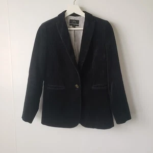 J Crew womens Blazer Jacket size 0 Parke Velvet One Button Cotton - Picture 1 of 5
