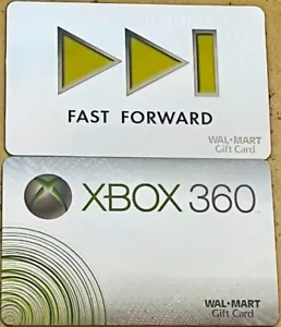 2 WALMART Gift Cards 2006 XBOX 360 Fast Forward Collectible No $ Value VL2747&87 - Picture 1 of 2