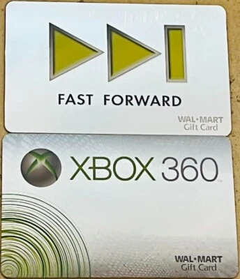 2 WALMART Gift Cards 2006 XBOX 360 Fast Forward Collectible No $ Value VL2747&87 - Image 1 of 2