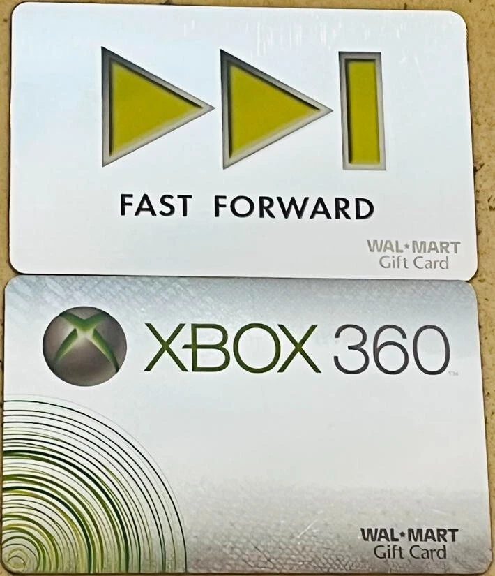2 WALMART Gift Cards 2006 XBOX 360 Fast Forward Collectible No $ Value VL2747&87 - Image 1 of 2