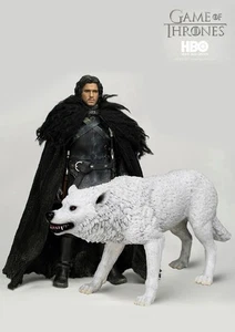Threezero Game Of Thrones ~ Jon Snow & Ghost ~ 2 action figure (scala 1:6) - Foto 1 di 3