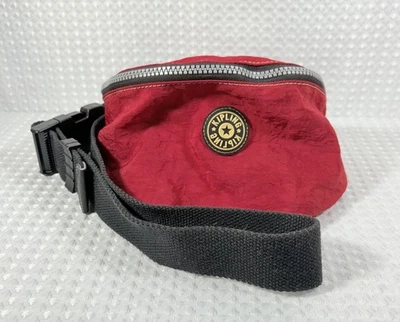 Riñonera Kipling Rojo Rubí Cintura Ajustable Bolso Cinturón 2 Bolsillos con Cremallera Foto 1 de 4