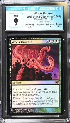 WORM HARVEST Eventide Foil Rare CGC 9 MTG [Nostalgium] - Image 1 of 2