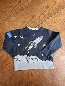 Baby Gap 3T Pullover Weltraum Rakete Motiv 100% Baumwolle - Bild 1 von 4