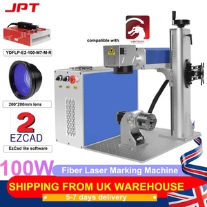 Stock Regno Unito JPT 100W Mopa M7 macchina marcatura laser fibra compatibile Lightburn - Foto 1 di 16