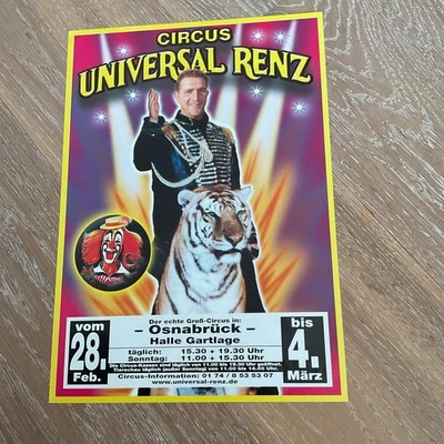 Circus Universal Renz,   Zirkus Circo Cirque Cirkus Sirkus Plakat Poster Affiche - Bild 1 von 2