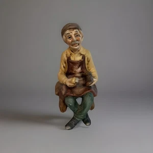 Wohndeko Vintage Porzellan Figur Schuhmacher 6 cm handbemalt gute Qualität - Bild 1 von 6
