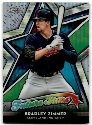 2018 Topps Chrome #FS-5 Bradley Zimmer Future Stars Cleveland Indians - Image 1 of 2