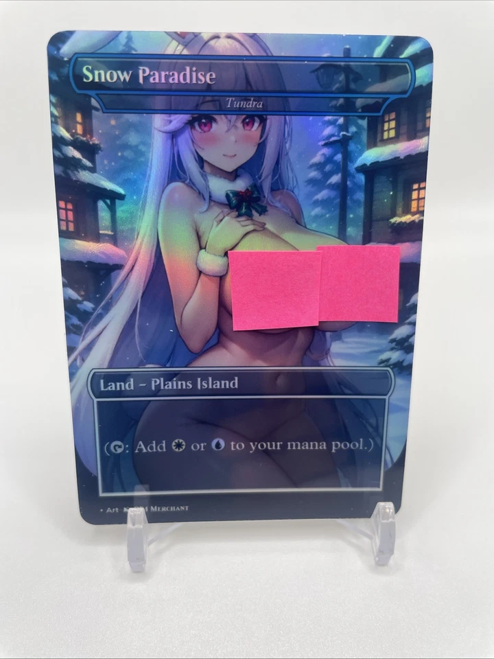 Tundra MTG Waifu FOIL Playtest For EDH and Commander DUAL LAND MAGIC GATHERING - Image 1 of 2