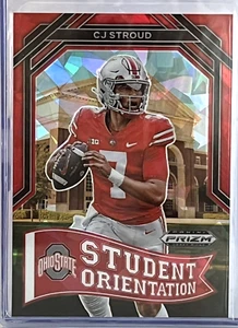 Prizm Draft Picks 2023 SO-2 CJ Stroud Red Cracked Ice Prizm Texans - Foto 1 di 2