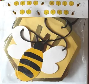 Bumble Bee Honeycomb Baby Shower Gender Reveal What Will It Bee Banner 90.55 in. - Picture 1 of 4