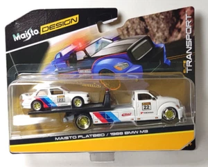 Maisto Design Transport Flatbed 1988 BMW M3 white - Picture 1 of 1