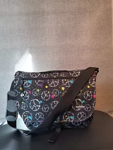 Yak Pak Crossbody Messenger Bag Peace Signs Multicolored Waterproof Canvas - Picture 1 of 9
