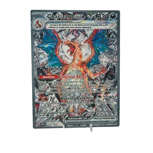 Charizard EX SIR - Obsidian Flames | Jumbo Metal 6" x 8" Card Gift/Display - Picture 1 of 3