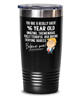 Funny 46 Year Old Gift - 46th Birthday Trump Tumbler Mug 20oz Black Stainless Va