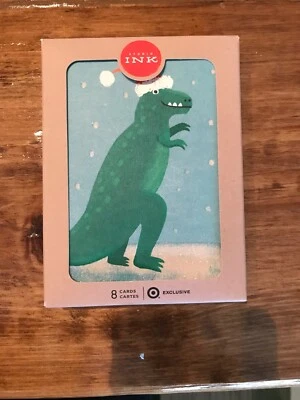 Caja Hallmark Studio Tinta Dinosaurio Navidad Tarjetas de Felicitación Tyrannosaurus Foto 1 de 2