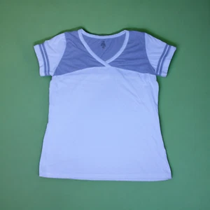 Imagin8 Womens White Grey Baseball Tee Large - Picture 1 of 9