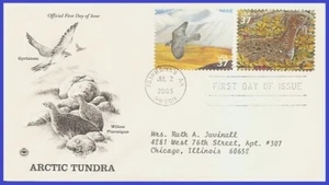 USA3 #3802a ADDR PCS ARTCRAFT FDC   Tundra Gray Falcon - Picture 1 of 1
