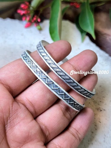 VALENTINO Set 2 braccialetti design fatti a mano argento sterling 925 fidanzamento donna braccialetti HM48