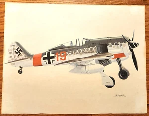 Avión Focke-Wulf 190A-8 impresión sin marco 8,5x11" John Batchelor 1979 - Imagen 1 de 3