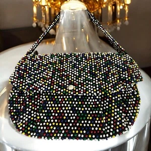 Lumured Caviar Beaded Purse Handtasche 1960s Multicolored Candy Dot Vintage USA - Bild 1 von 14