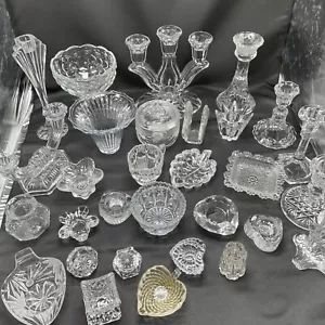 Konvolut Kerzenständer,Dosen Aus Kristall,Glass Sammlung 30 Teilen Kerzen#2 W3 - Bild 1 von 24
