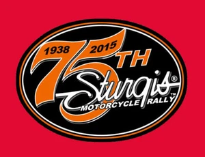 2015 STURGIS RALLY 75th Anniversary Logo 4 inch BIKER PATCH - Picture 1 of 1