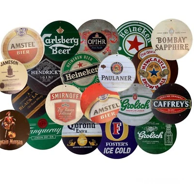 Wooden Round Bar Signs - Bar Accessories for home/garden wall plaque - Image 1 of 4