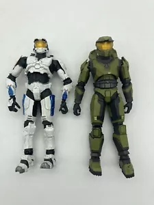 2 McFarlane Halo Spartan Master Chief Loose Action Figures Metallic Visors - Picture 1 of 8