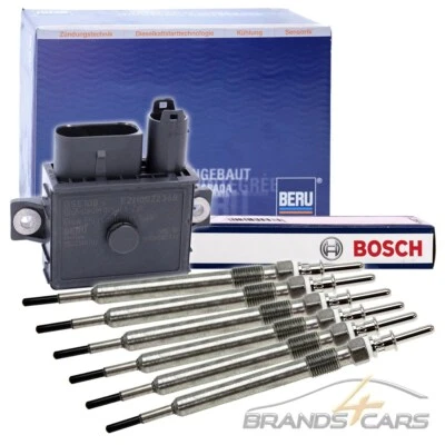 BERU STEUERGERÄT + 6x BOSCH GLÜHKERZE FÜR 3-ER E90 5-ER F10 7-ER F01 X5 X6 N57 - Bild 1 von 4