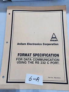 Especificación de formato Anilam para comunicaciones de datos utilizando el manual del puerto RS-232-C - Imagen 1 de 3