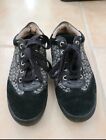 COACH womens Marcy leather/fabric sneakers black size 8