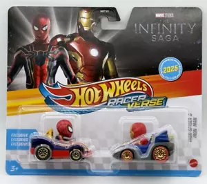 Hot Wheels Racer Verse IRON SPIDER & IRON MAN Marvel Infinity Saga Exclusive - Picture 1 of 1
