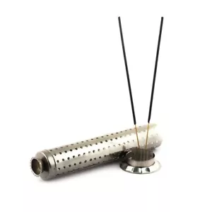 Stainless Steel Agarbatti Stand for Puja Incense Stick Holder with Ash Catcher - Picture 1 of 4