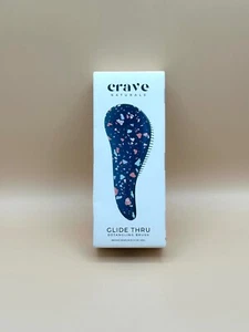 Crave Naturals Glide Through Detangler UNISEX Navy Hair Brush WET/DRY - NEW - Picture 1 of 4
