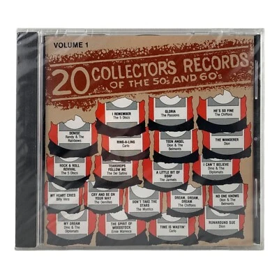 20 Collector's Records of the 50's & 60's Volume 1 (CD 1989) Compilation SEALED! - Image 1 of 4