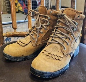 Justin Boots Womens 6B Brown Leather Waterproof Roper George Strait 6" Boot - Picture 1 of 13