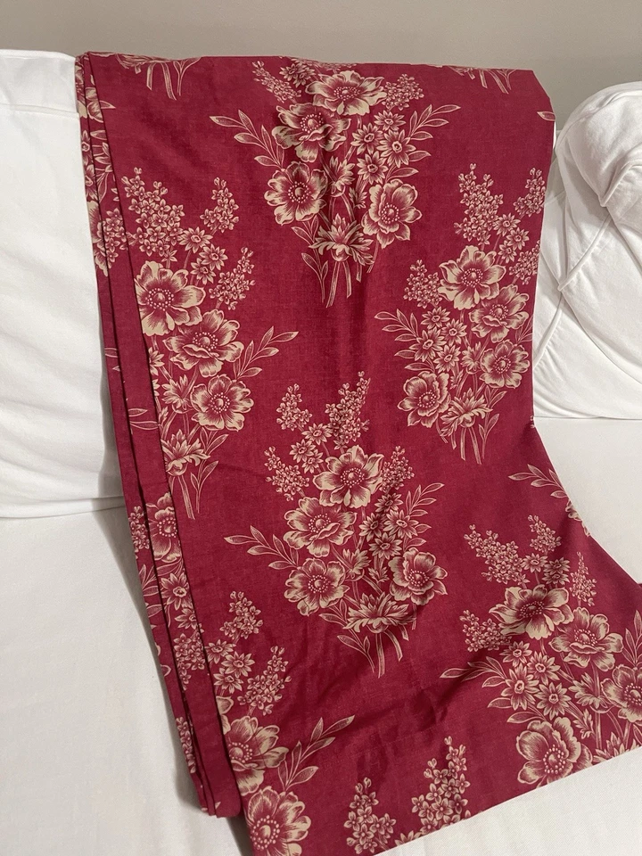 Panel de cortina de baño rojo floral 1 CHAPS Ralph Lauren TELLURIDE Foto 1 de 4