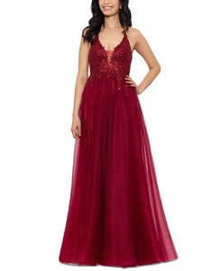 Blondie Nites Damen Pailletten ärmellos V-Ausschnitt Ballkleid Kleid Größe 7 - Bild 1 von 4