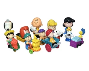 Lot (11) 1990 & 2015 Peanuts McDonald’s Happy Meal Charlie Brown Snoopy Toys - Picture 1 of 10