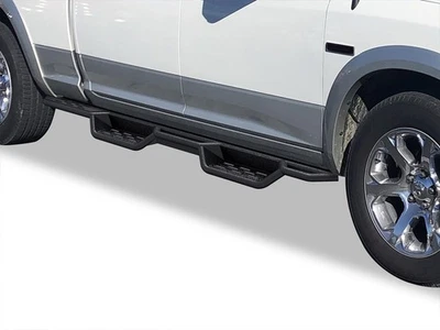 Barra Nerf rueda a rueda APS peldaños negros para Ram 09-18 doble cabina platón de 6,5 ft Foto 1 de 4