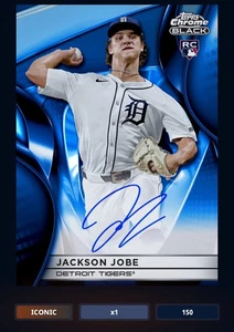 25 Topps Bunt DIGITAL Chrome Black Blue Signature 150cc ICONIC Jackson Jobe - Picture 1 of 1