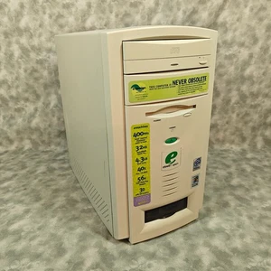 Vintage eMachines eTower 400i3 Celeron Vintage Tested Retro Gaming Win98 PC - Picture 1 of 12