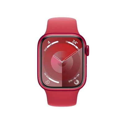 Apple Watch Series 9 (GPS + Cellular) 41mm Aluminiumgehäuse rot, Sportband rot - Bild 1 von 4